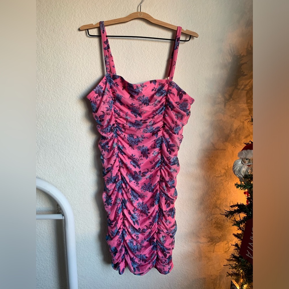 Torrid Mini Mesh Shirred Bodycon Dress